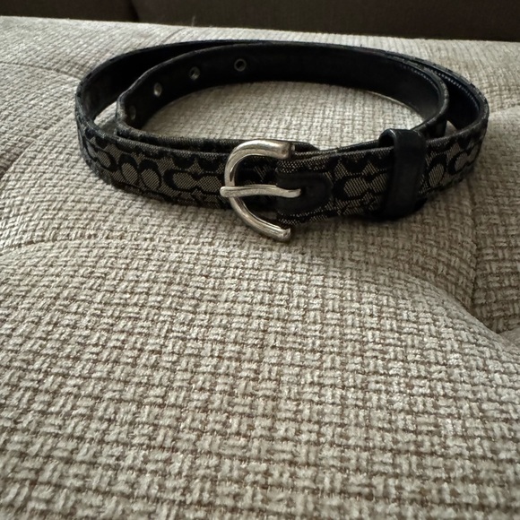 Coach Accessories - Coach Black and Gray Patterned Belt, Small size